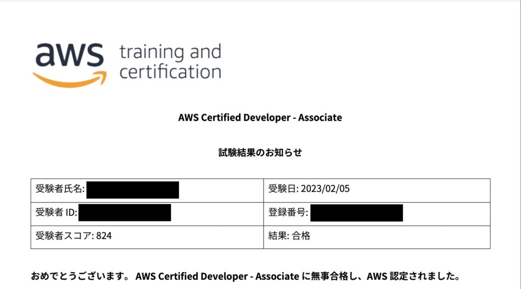 AWS DVAスコア